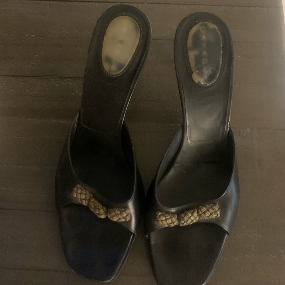 Casadei Bamboo Heeled Mules